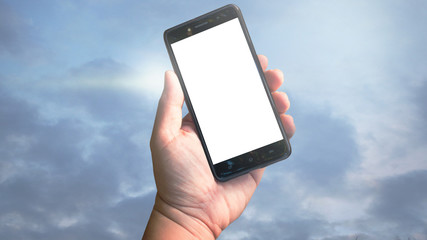 mobile phone on hand