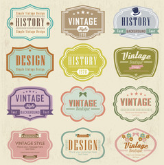 Vector set vintage labels