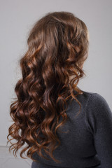 woman with styling curls