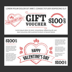 Gift voucher Valentines day