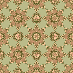 Mehndi seamless pattern