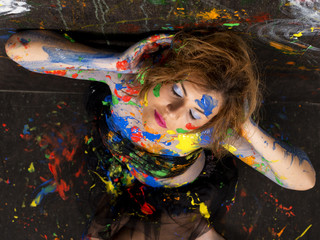 mujer pintada