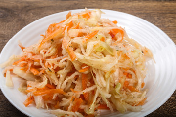 Raw pickled cabbage