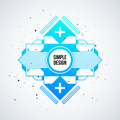 Obraz premium Futuristic design element with colorful gradient on white background. Useful as poster or print.