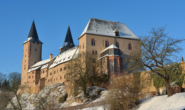 schloss rochlitz, sachsen, deutschland