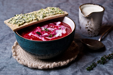 The thick beet soup