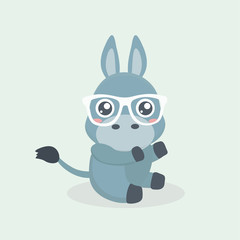 Cute donkey cartoon.