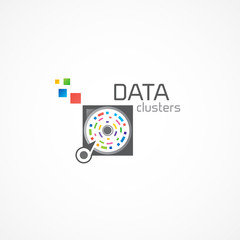 Fototapeta premium Data clusters logo.