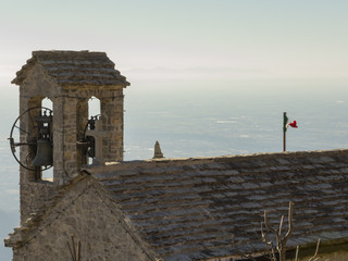 The Sanctuary of the holy family of Nazareth, It is placed on Linzone mountain, province and in the...