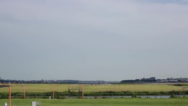 Plane taking off towards camera at Ronald Reagan Washington National Airport