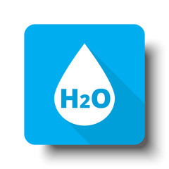 White Water icon on blue web button