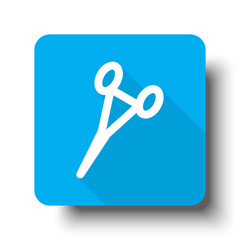 White Surgical Clamps icon on blue web button