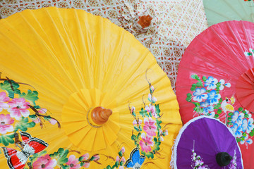 Color of paper umbrella, Chiang mai Thailand