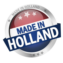 Button with Banner MADE IN HOLLAND