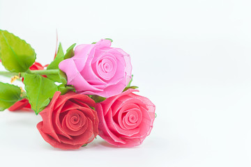 Colorful of artificial flowers