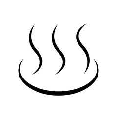 hot soup bowl icon. Flat design