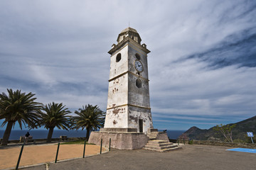 Obraz premium Bell tower in Canari village of Cap Corse Peninsula