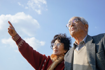 Senior couple with smile