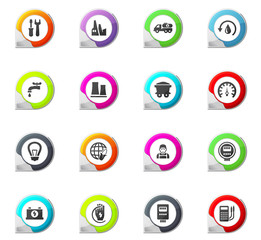 Alternative energy icons set