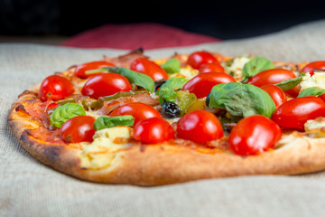 tasty pizza on a the table