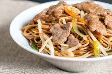 fried noodle asian food on the table
