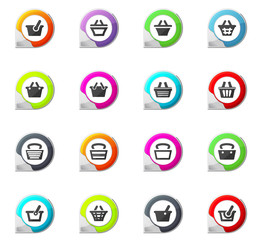 Shopping Bascket icons set