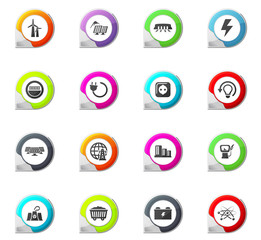 BIO Fuel industry icons set