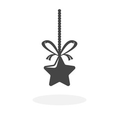 Christmas star Icon. Vector logo on white background