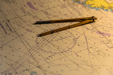 Fototapeta na wymiar Navigational map