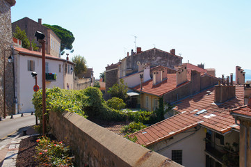 Obraz premium Cityscape of Cannes,France view to houses and roofs