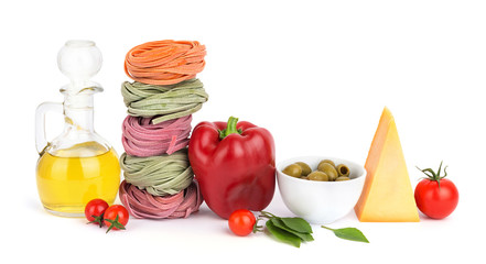 Ingredients for Italian pasta