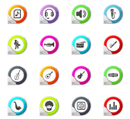 Jazz and Blues icons set