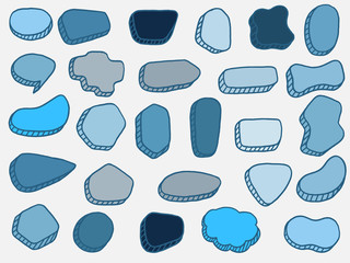 collection of doodle style speech bubbles