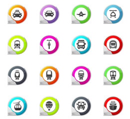 Public transport icons set