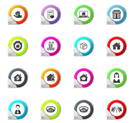 Real estate icons set