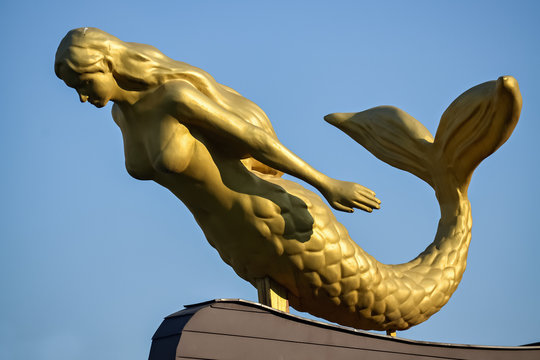 Sculpture of a mermaid