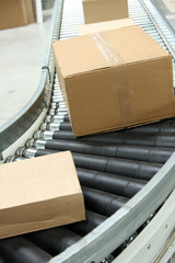 Boxes On Conveyor Belt