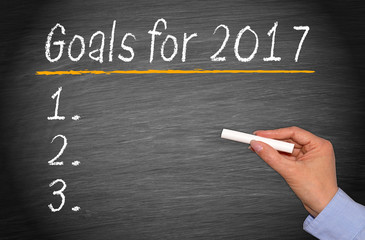 Goals for 2017 Checklist Chalkboard