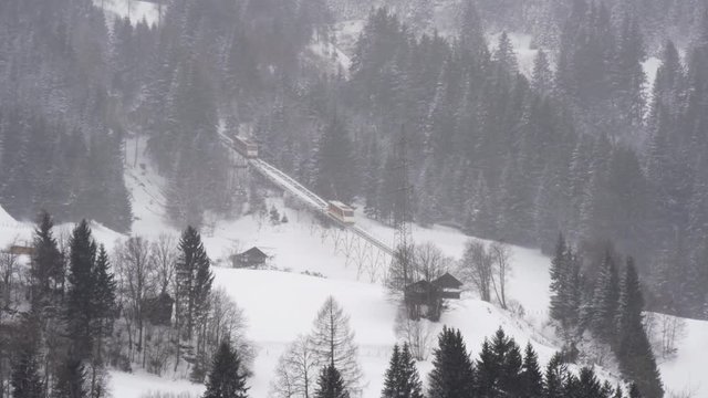 Monorail funicular in Badhof Gastain in Austria