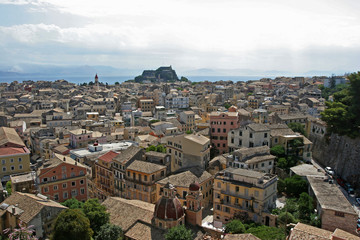 Naklejka premium Town of Corfu, Greece