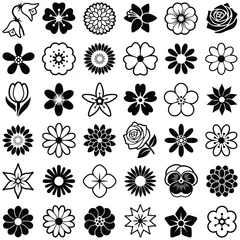 Poster Flower icon collection - vector illustration  © Hein Nouwens
