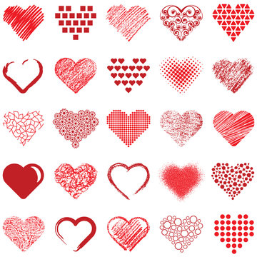 Hearts icon collection - vector illustration 