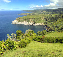 Azores, Sao Miguel, Santa Inia panorama