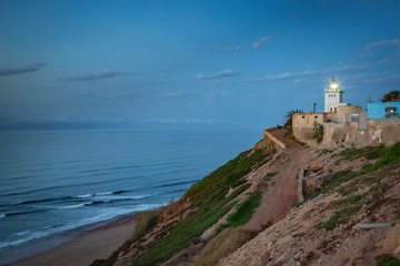 Lighthouse on the coast of Sidi Ifni