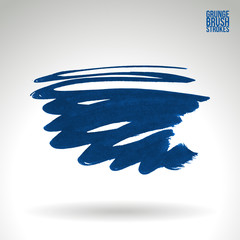 Brush stroke and texture. Grunge vector abstract hand - painted element. Underline and border.