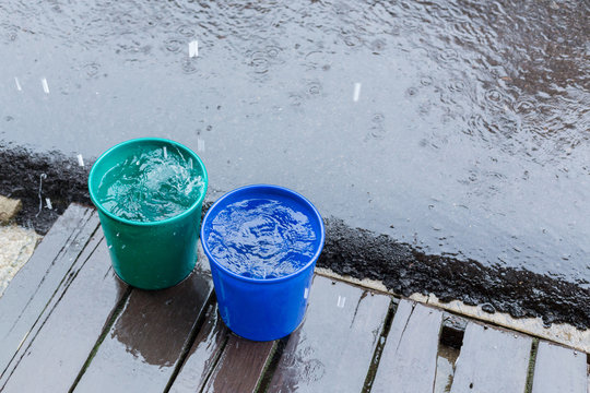 rain drop in bucket water, weather rainy season