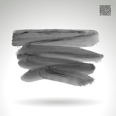 Brush stroke and texture. Grunge vector abstract hand - painted element. Underline and border.