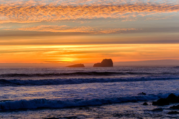 Pacific coast sunset, Big Sur, California, USA.