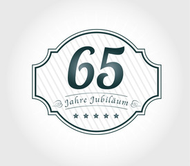 65 Jahre Jubiläum emblem