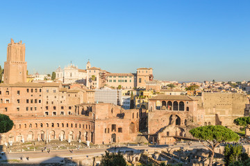 Fototapeta premium Rome, Italy. Emperor Trajan's Market and Forum of Augustus Emperor